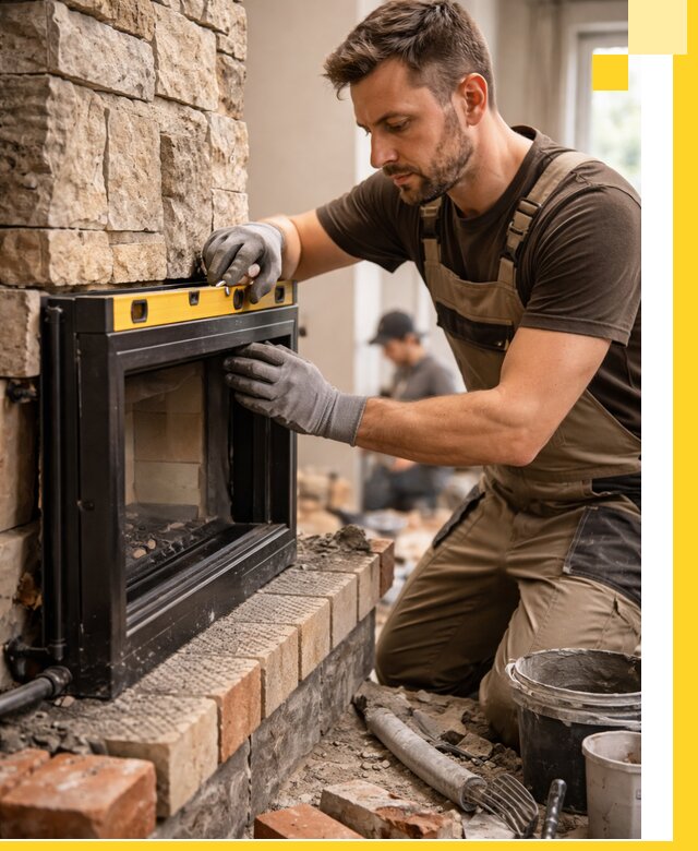 Дровяные камины под ключ в Колпине: монтаж, обустройство