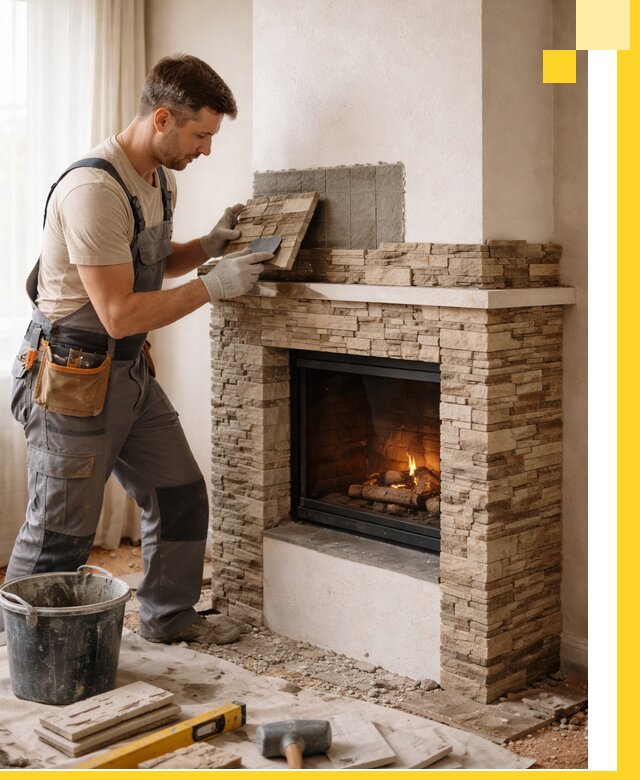 Изготовление и монтаж каминов для дома под ключ в Колпине