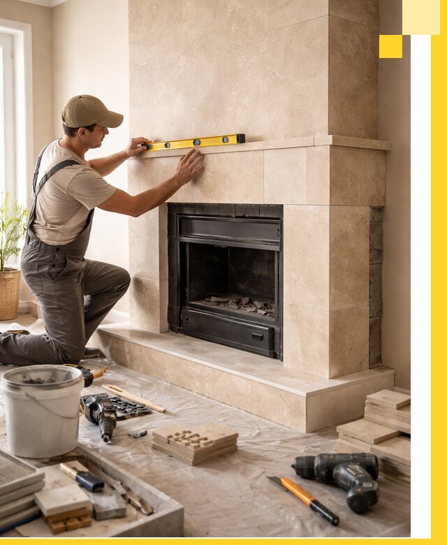 Установка и монтаж каминов в частном доме под ключ в Колпине