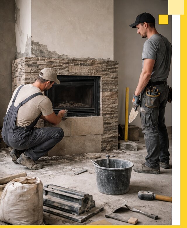 Камины под ключ в Колпине: проект, изготовление и монтаж