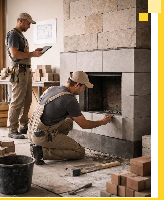 Индивидуальные проекты каминов и каминных систем в Колпине