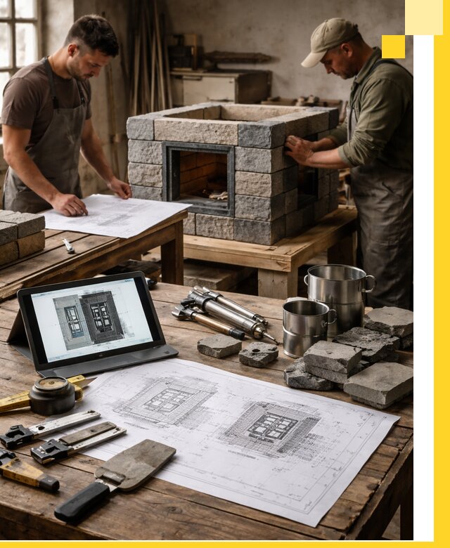 Разработка проектов печей с согласованием и монтажом в Колпине