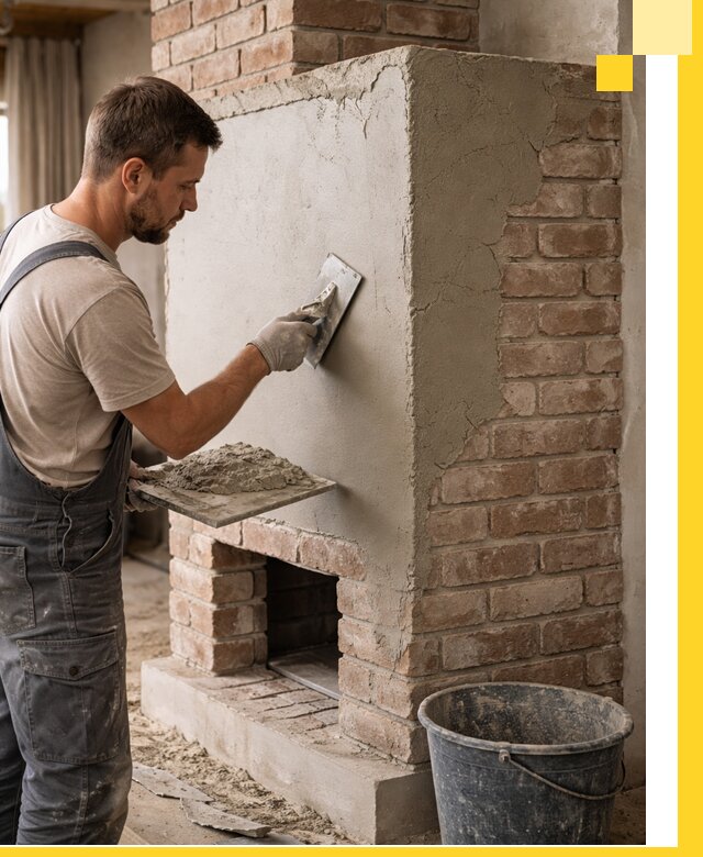 Отделка печей и облицовка каминов в Колпине под ключ