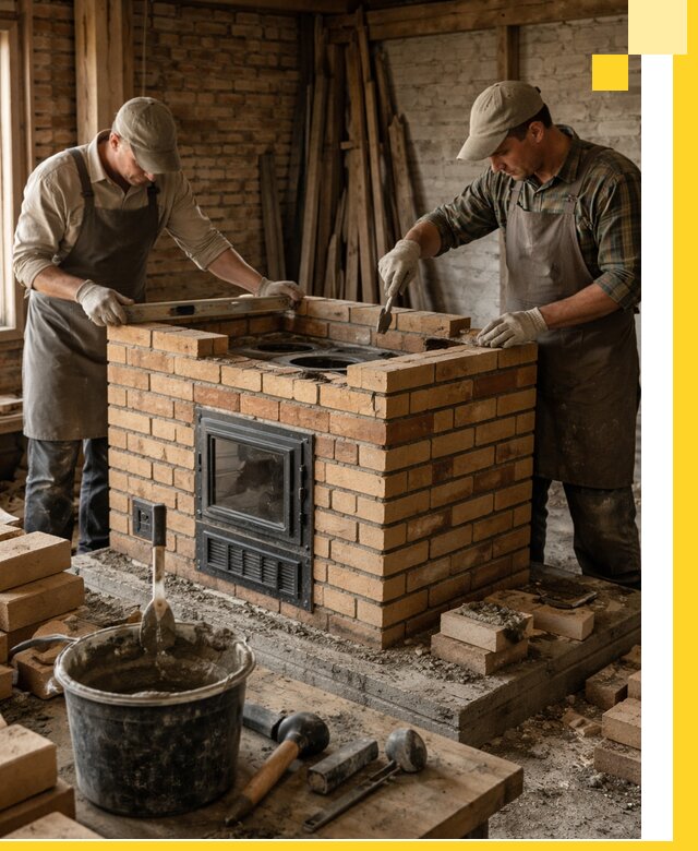 Изготовление и установка варочных печей под ключ в Колпине