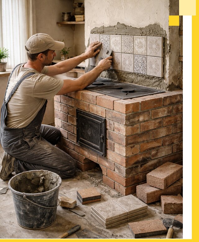 Печи с плитой на заказ монтаж гарантия и сервис в Колпине