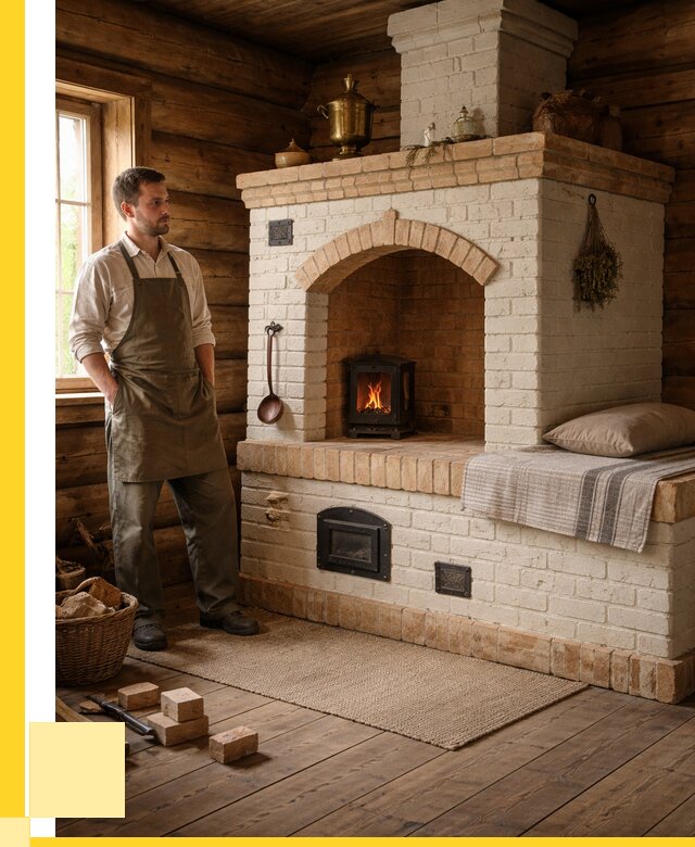 Русские печи с лежанкой под ключ в Колпине от 154725 р. ЭриданКлп