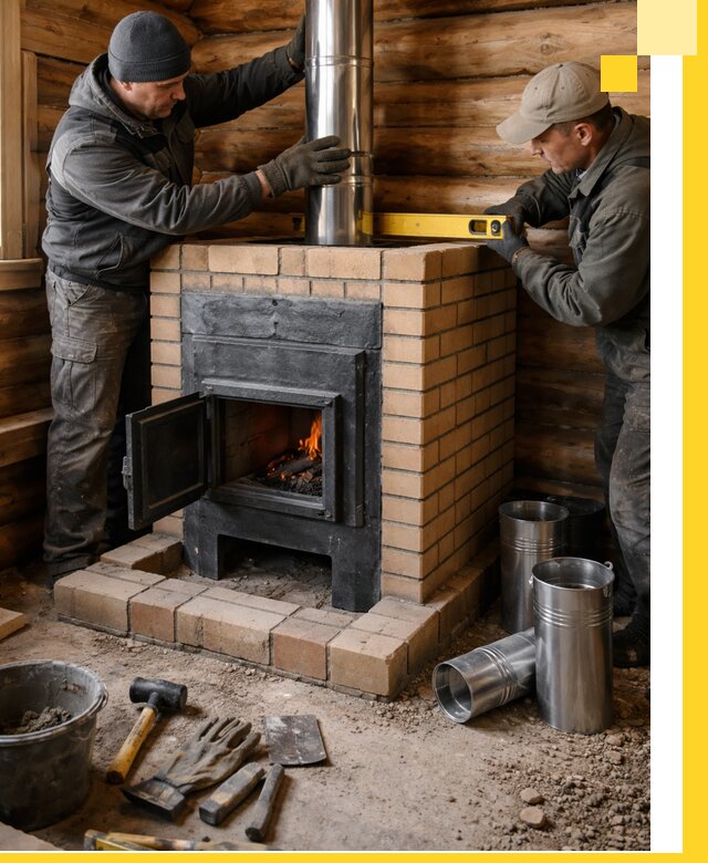 Проектирование, изготовление и установка банных печей в Колпине