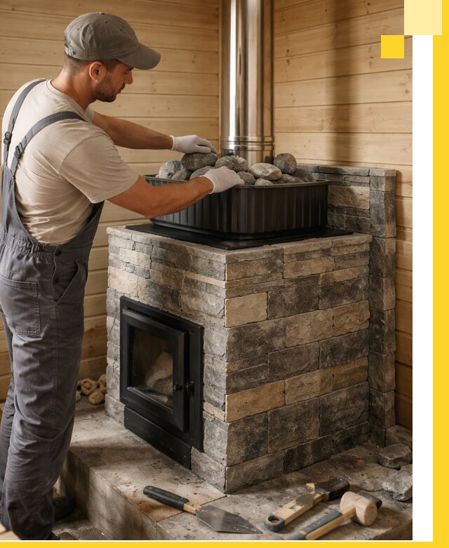 Печи для парной в Колпине, производство, монтаж и обслуживание