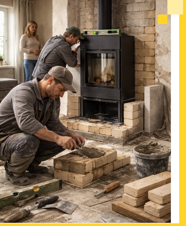 Печи и камины под ключ: проект, установка в Колпине