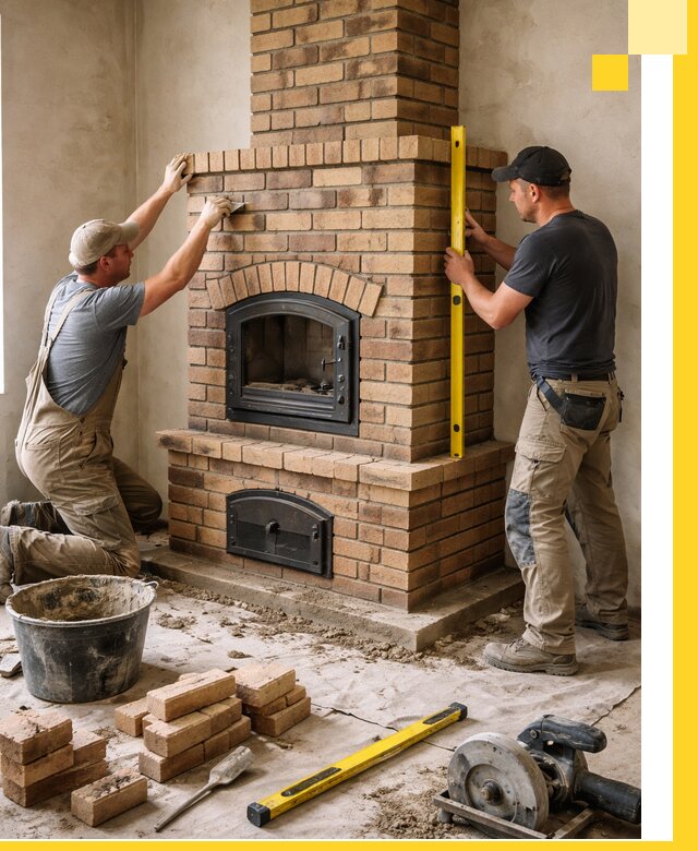 Продажа и установка печей и каминов для дома под ключ в Колпине