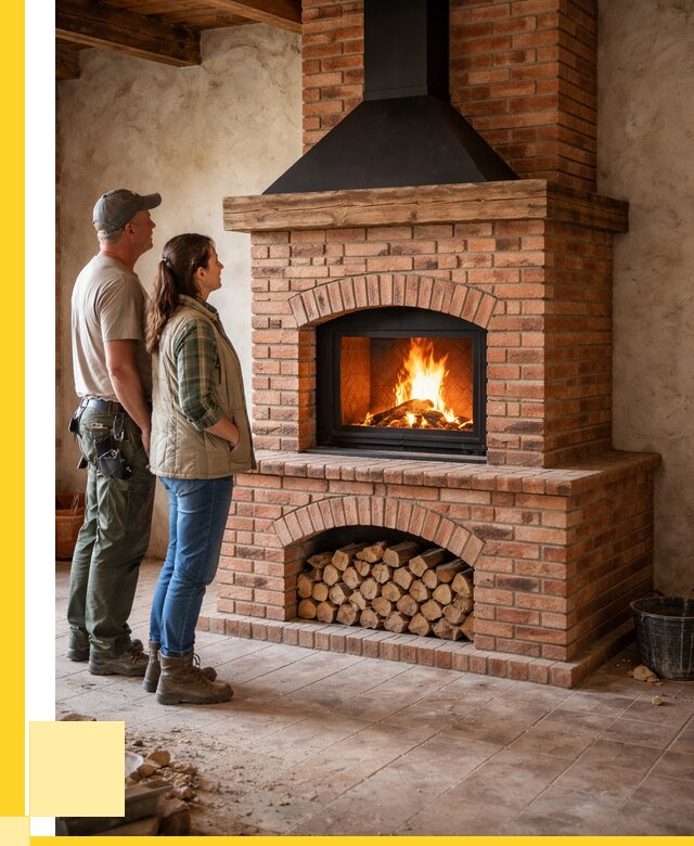 Печи камины из кирпича в Колпине от 123780 р. | ЭриданКлп