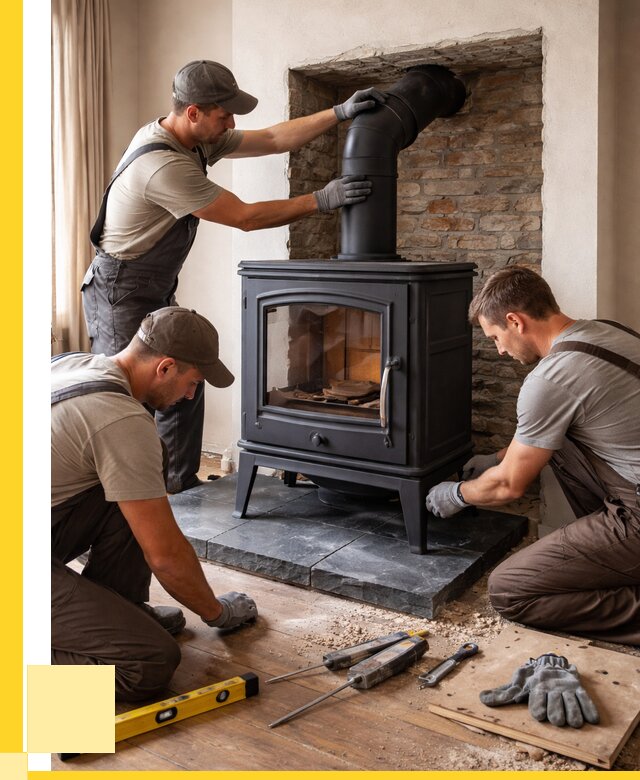 Монтаж печи камина в частном доме в Колпине от 25788 р. | ЭриданКлп