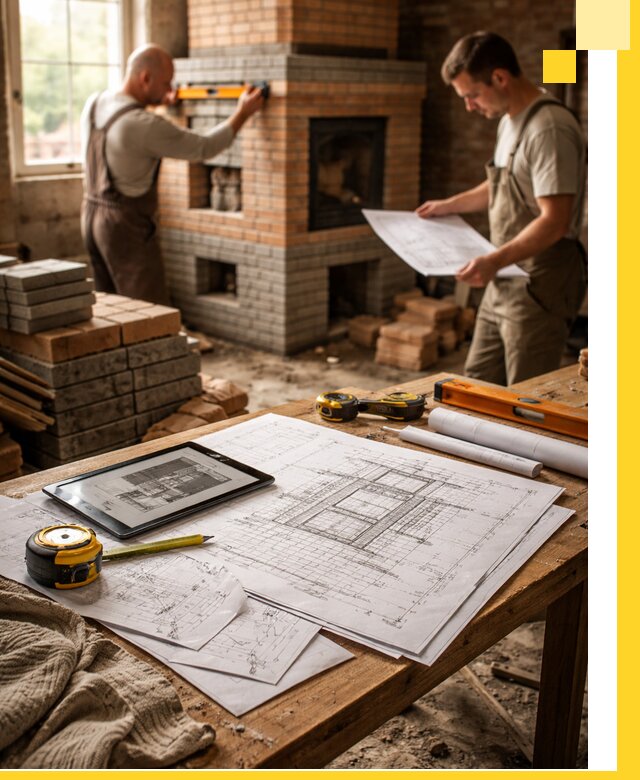 Проекты печей и каминов с индивидуальным дизайном в Колпине