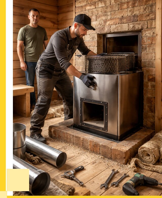 Монтаж банных печей под ключ в Колпине от 18567 р., ЭриданКлп