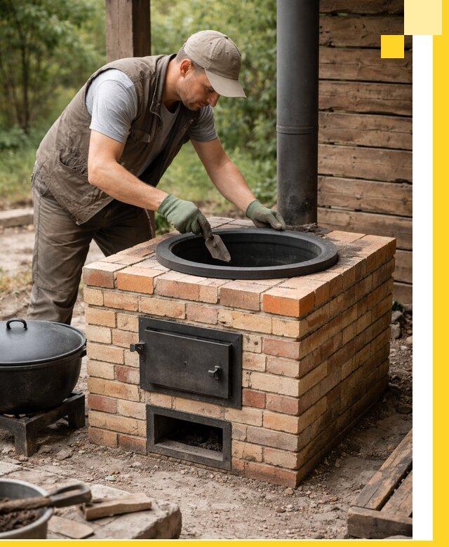 Изготовление и установка печей для казана в Колпине под ключ