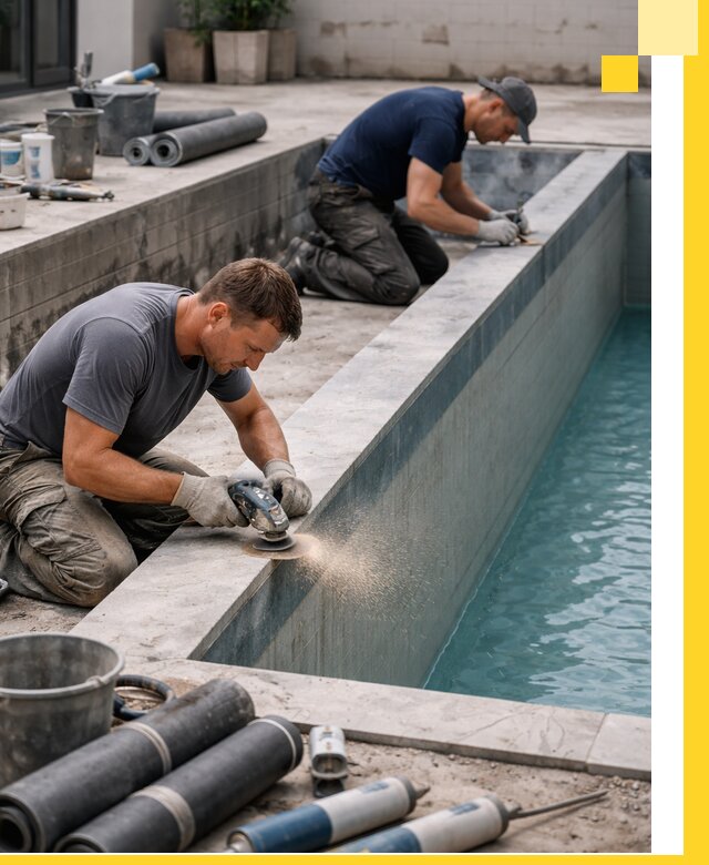 Профессиональный ремонт бассейнов под ключ в Колпине