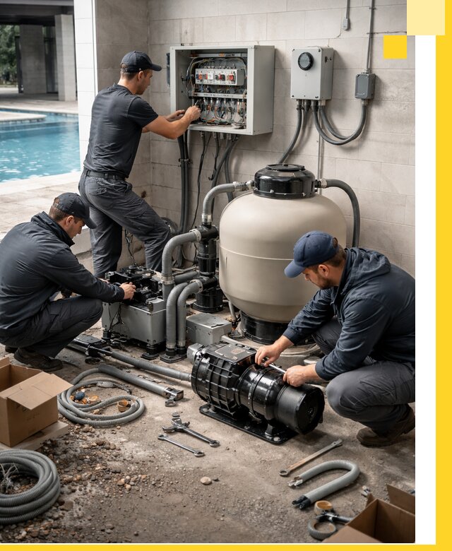 Профессиональный монтаж оборудования для бассейнов в Колпине