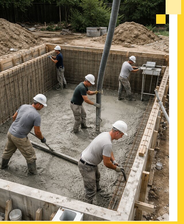 Строительство бетонных бассейнов под ключ в Колпине