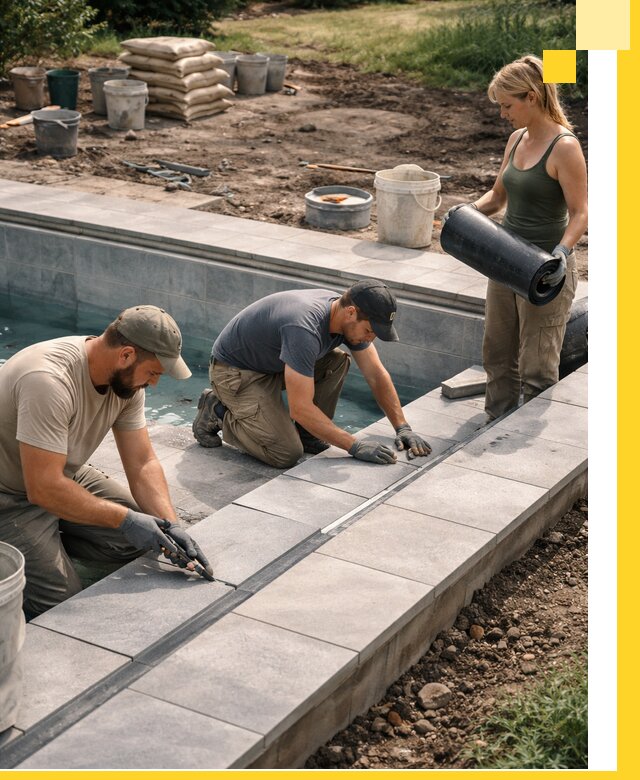 Строительство и монтаж уличных бассейнов под ключ в Колпине