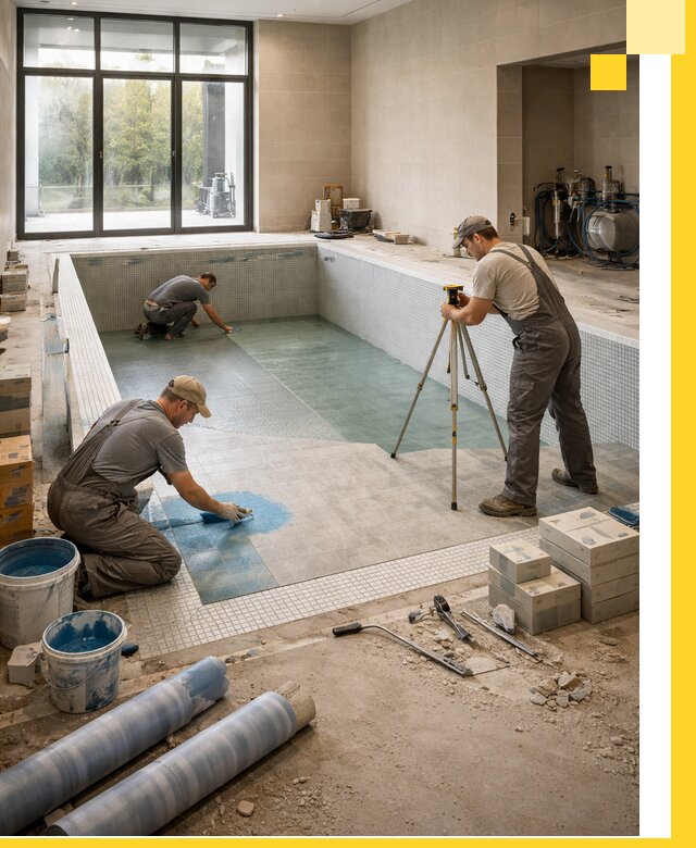 Проект и строительство закрытых бассейнов в Колпине под ключ