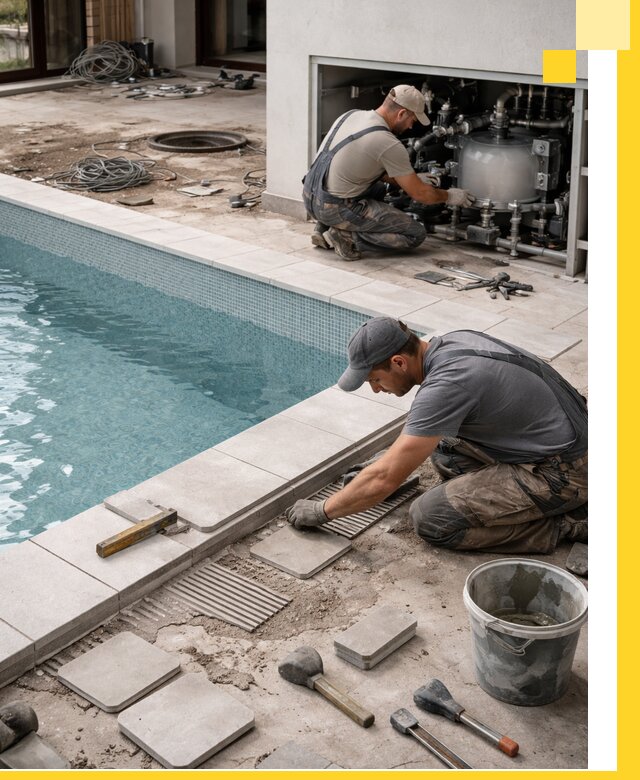 Строительство и монтаж бассейнов в коттедже в Колпине