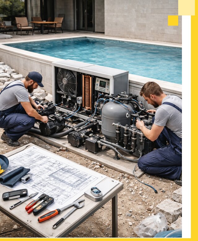 Проектирование и монтаж бассейнов с подогревом в Колпине