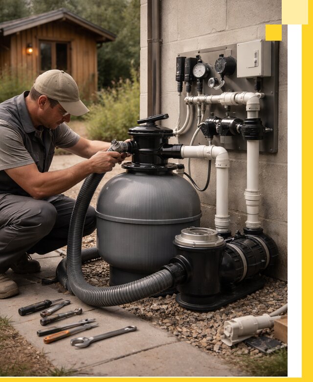 Продажа и монтаж фильтров и насосов для бассейнов в Колпине