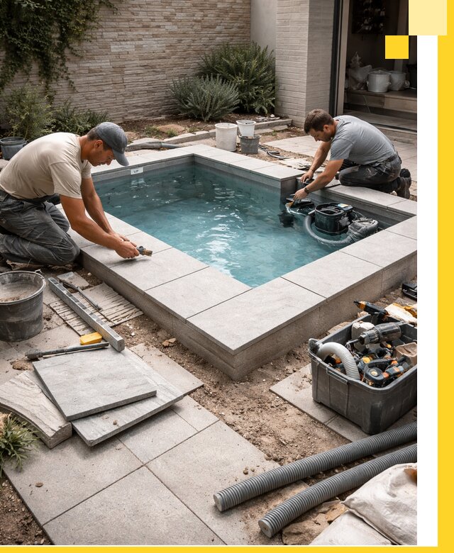 Мини бассейны под ключ в Колпине, дизайн и установка