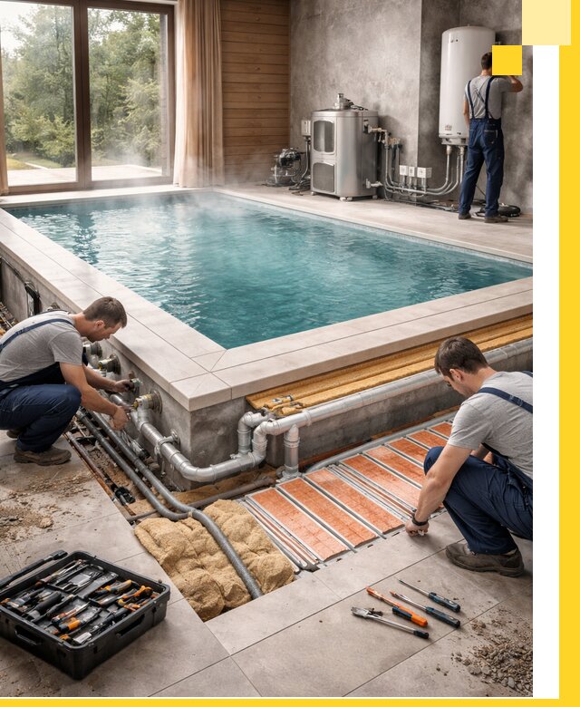 Проектирование и строительство тёплых бассейнов в Колпине