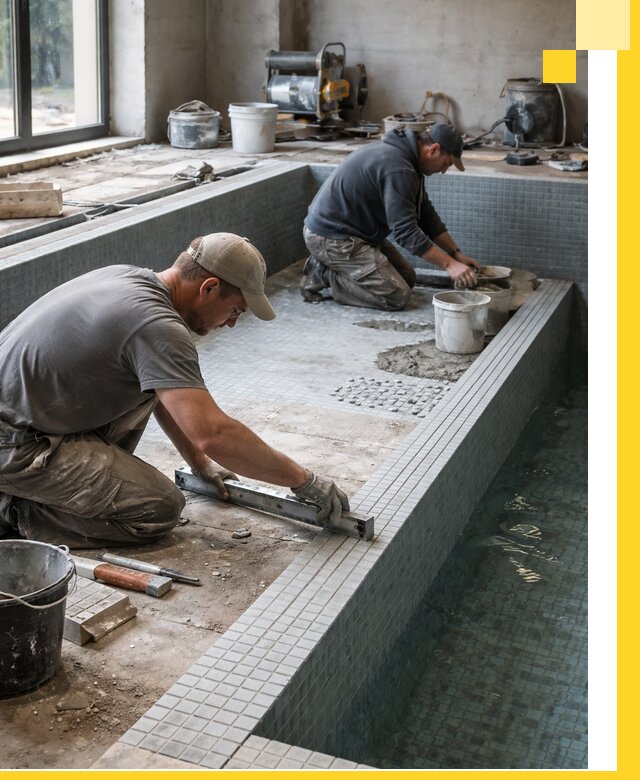 Строительство бассейна в частном доме в Колпине под ключ