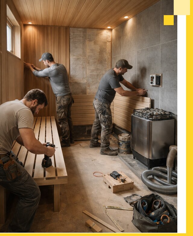 Сауны под ключ в Колпине, проектирование, строительство, отделка