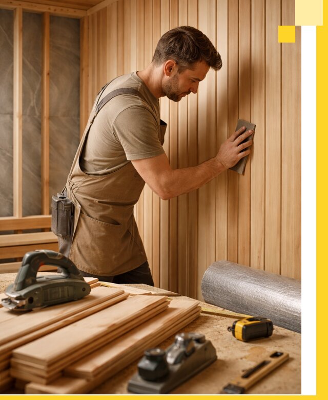 Профессиональная отделка саун и парных под ключ в Колпине