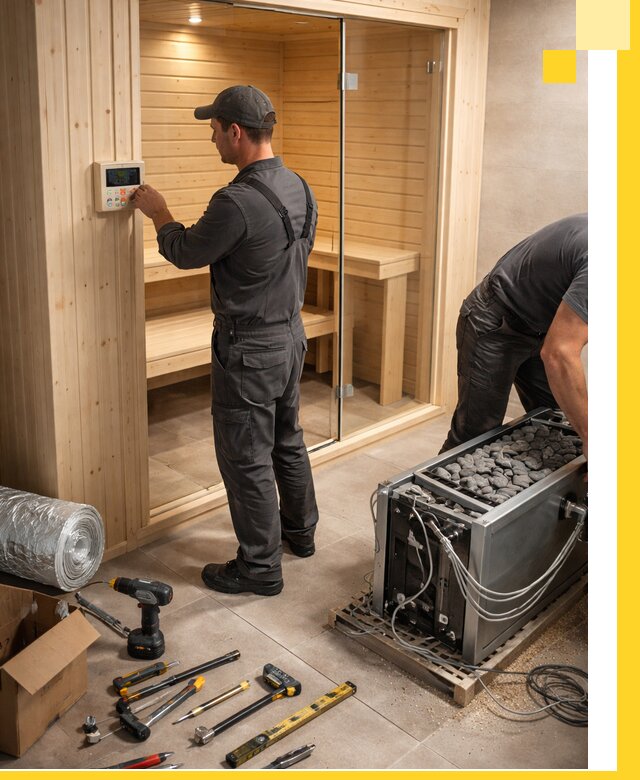 Поставка, установка и монтаж электрических саун в Колпине