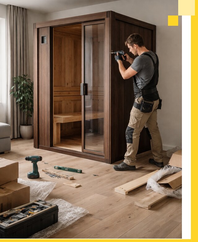 Установка и производство мини саун под ключ в Колпине