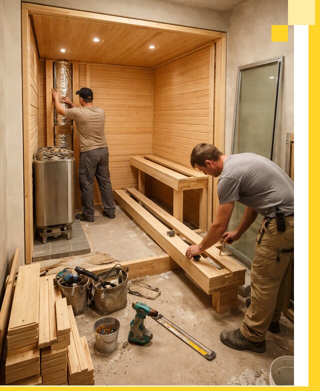 Проектирование и установка домашних саун под ключ в Колпине