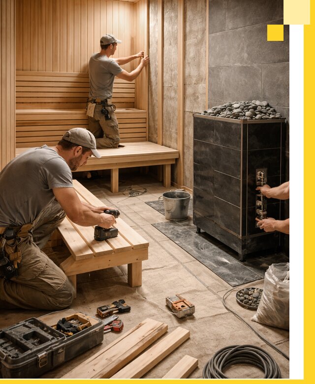 Дизайн и строительство интерьерных саун под ключ в Колпине