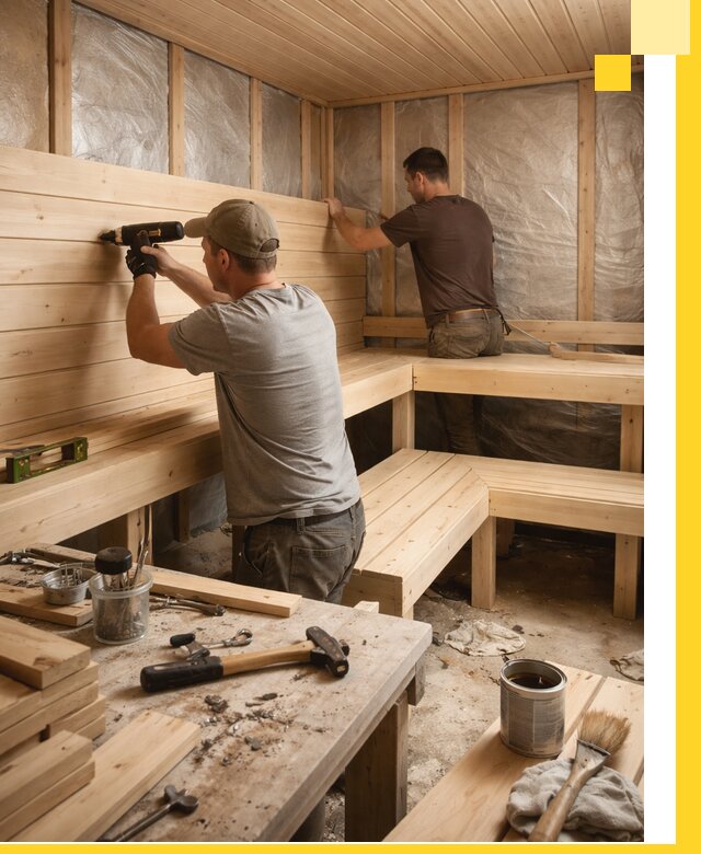 Профессиональная отделка бань и саун под ключ в Колпине