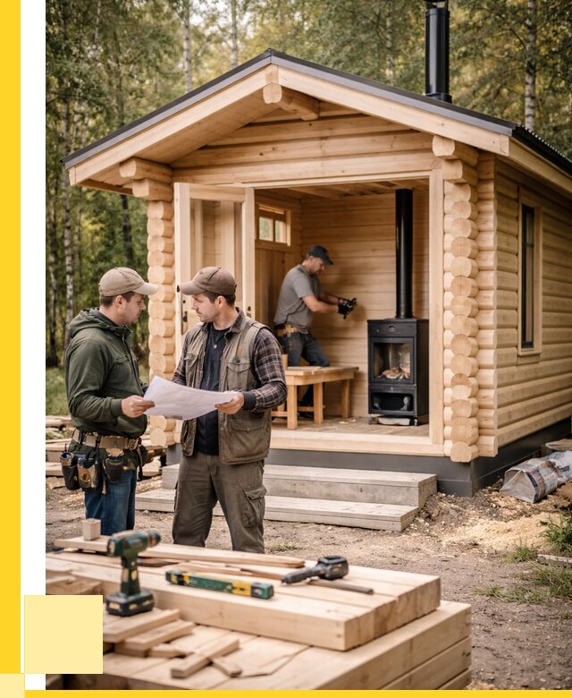 Монтаж бань под ключ в Колпине — от 206300 р. | ЭриданКлп