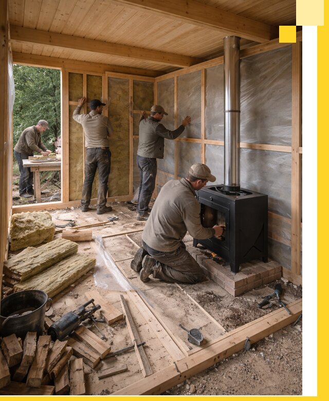 Профессиональный монтаж бань под ключ в Колпине для дома