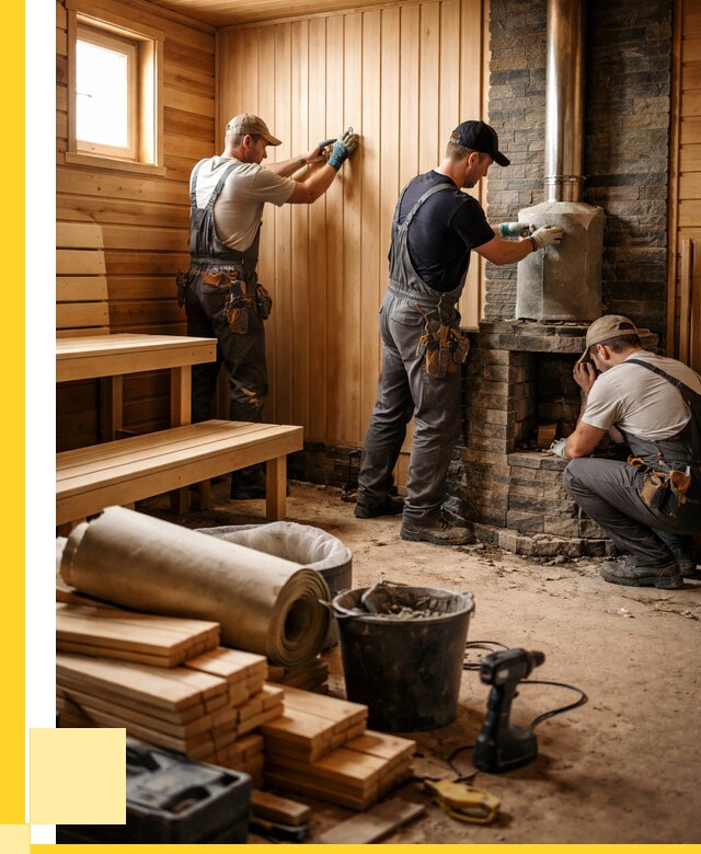 Ремонт бань под ключ в Колпине от 46418 р. | ЭриданКлп