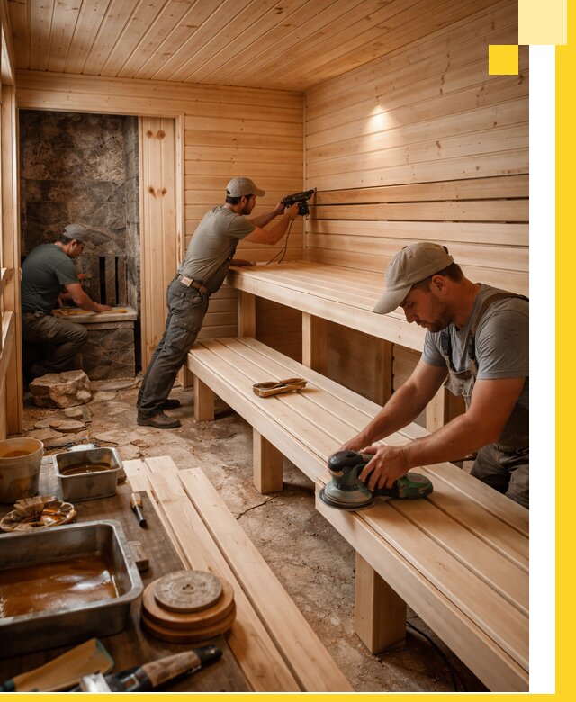 Профессиональная отделка бань в Колпине под ключ, с гарантией