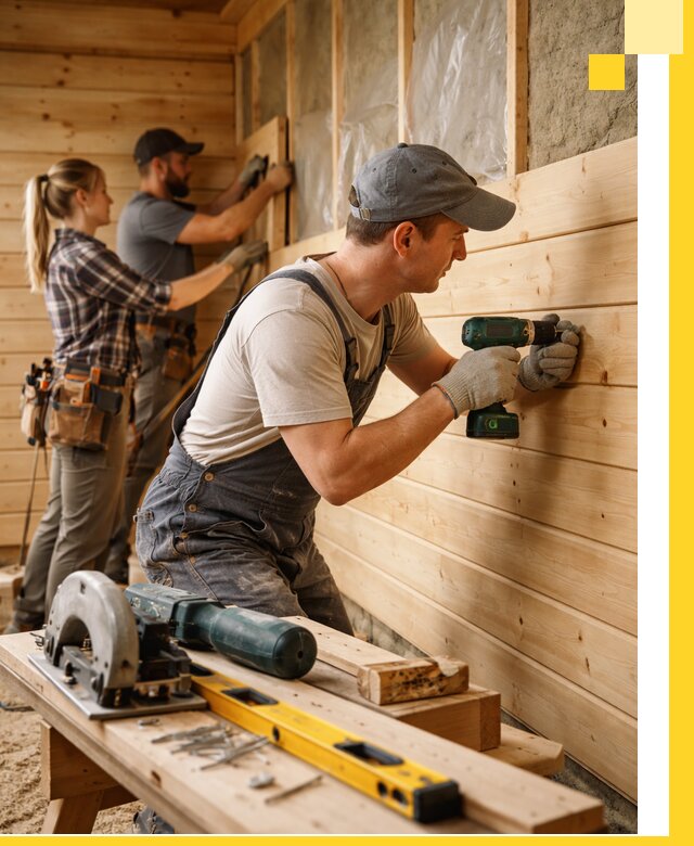 Обшивка бань под ключ в Колпине: отделка стен и потолков