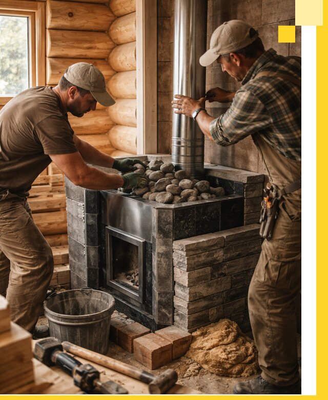 Строительство и отделка русских бань под ключ в Колпине