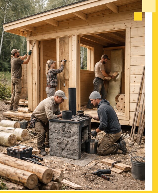 Купить баню под ключ в Колпине строительство монтаж отделка