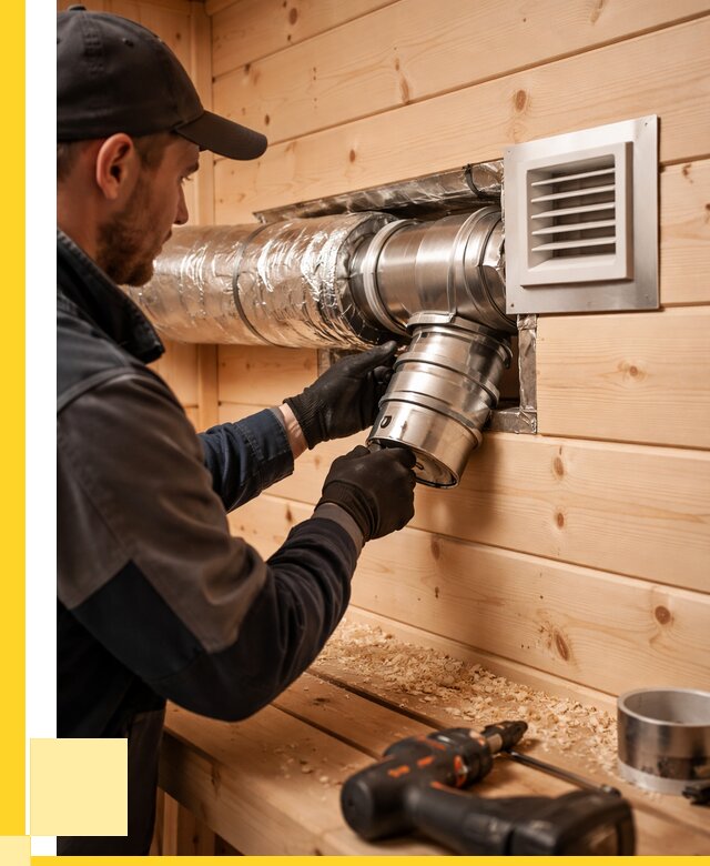 Монтаж вентиляции бани в Колпине от 12378 р. | ЭриданКлп