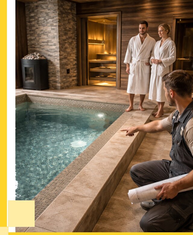 Проект бани с бассейном под ключ в Колпине от 67048 р. | ЭриданКлп