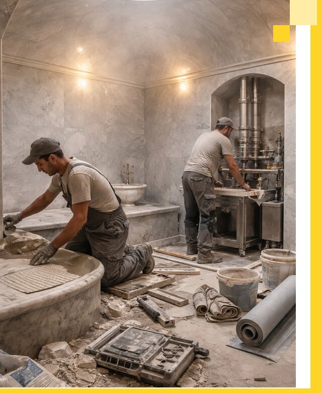 Строительство турецких бань хаммам под ключ в Колпине