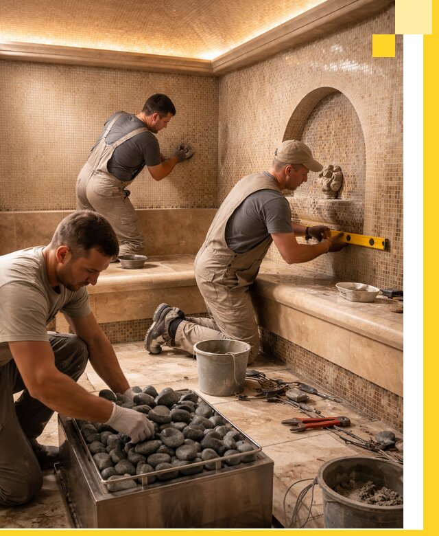 Проектирование и строительство хамама и сауны в Колпине